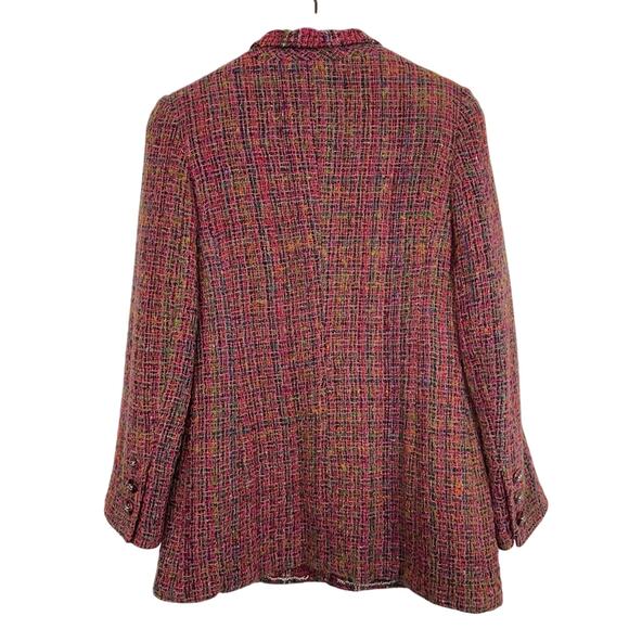 Chanel 1998 Fall Collection Pink Tweed Vintage Blazer Jacket FR 38 US 6 - Picture 2 of 14